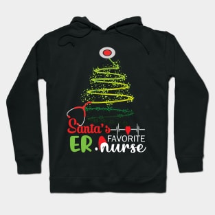 Santa's Favorite Er Nurse.. Er Nurse christmas gift Hoodie